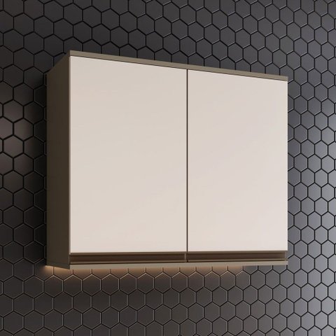 Armário Aéreo Cozinha 80 Cm Connect 2 Portast Duna/cristal - Henn