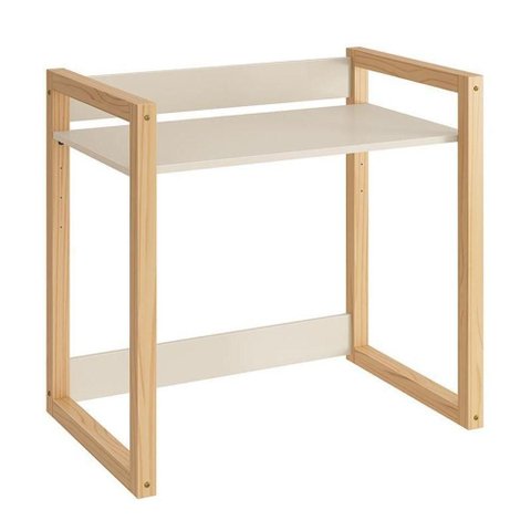 Mesa Infantil Zoe sem Gavetas MDF Moderno Areia Fosco-Madeira Natural Reller Móveis