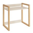 Ver imagem 1 de Mesa Infantil Zoe sem Gavetas MDF Moderno Areia Fosco-Madeira Natural Reller Móveis