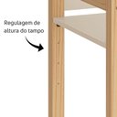 Ver imagem 3 de Mesa Infantil Zoe sem Gavetas MDF Moderno Areia Fosco-Madeira Natural Reller Móveis