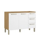 Ver imagem 1 de Balcão de Pia 120 Cm 2 Portas 3 Gavetas sem Tampo Amestita Kits Paraná