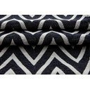 Ver imagem 2 de Tapete Passadeira 1,35MX50CM Zig Zag Preto Antiderrapante Para Quarto Sala ou Cozinha