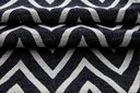 Ver imagem 2 de Tapete Passadeira 1,35MX50CM Zig Zag Preto Antiderrapante Para Quarto Sala ou Cozinha
