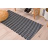 Tapete Passadeira 1,35MX50CM Zig Zag Preto Antiderrapante Para Quarto Sala ou Cozinha - 1
