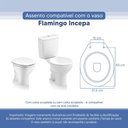 Ver imagem 3 de Assento Sanitário Tampa de Vaso Branco Resina Poliester Flamingo para Bacia Incepa