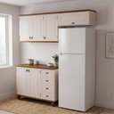 Ver imagem 1 de Cozinha Compacta 3 Peças Joy Off White/Nogueira