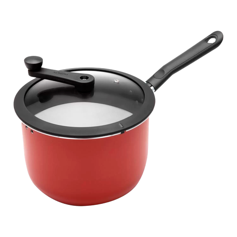 Pipoqueira C/ Tampa Brinox 4,2l Antiaderente Pic Poc Cereja