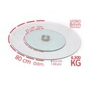 Ver imagem 2 de Prato Giratório Vidro Incolor Temperado 80 Cm:80 cm