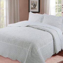 Conjunto Colcha Queen Jolitex mais Duas Fronhas Bouti Bordada Camelia - 1