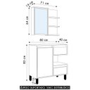 Ver imagem 4 de Gabinete Banheiro 80cm e Espelheira 70cm Clari Mel/grafite F10 - Mpozenato