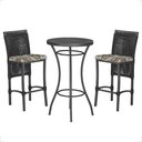Ver imagem 1 de Mesa Bistrô e 2 Banquetas Roma Preta Corda Náutica Estofado 6 Trama Original