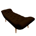 Ver imagem 1 de Recamier Sofá Calçadeira 1,6 M Realeza:suede Marrom