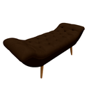 Ver imagem 2 de Recamier Sofá Calçadeira 1,6 M Realeza:suede Marrom