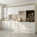 Ver imagem 1 de Cozinha Completa Modulada 6 Peças 100% MDF com Cristaleira Torre Quente e Balcão para Pia Iluminata