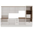 Ver imagem 5 de Cozinha Completa Modulada 6 Peças 100% MDF com Cristaleira Torre Quente e Balcão para Pia Iluminata