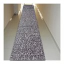 Ver imagem 3 de Tapete Passadeira Emborrachada Pvc Antiderrapante 0,65x5,00m Textura Branco Preto