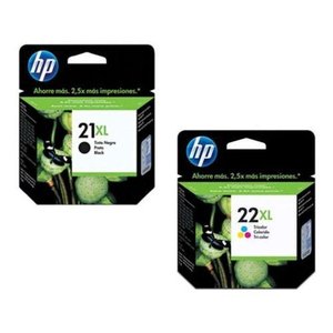 Kit Cartucho Hp 21 Xl Preto E 22 Xl Color .