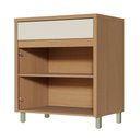 Ver imagem 3 de Balcão de Cozinha 2 Portas 1 Gaveta 80cm Nesher Condessa Mdf Carvalho/greige