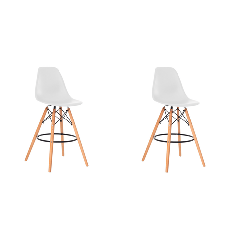 Banqueta Alta Charles Eames Eiffel 133bpp Cor:branco;quantidade:2