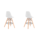 Ver imagem 1 de Banqueta Alta Charles Eames Eiffel 133bpp Cor:branco;quantidade:2