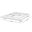 Ver imagem 2 de Cama King Base Box Pés Madeira 210cm Emma Bouclé Off White - Nexta Casa