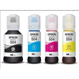 Kit 4 Refil Tinta T504 Epson L4150 L4160 L6161 L6191 L6171. - 1