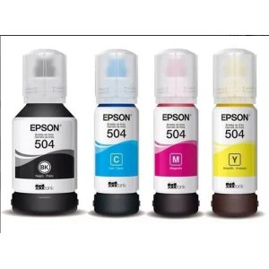 Kit 4 Refil Tinta T504 Epson L4150 L4160 L6161 L6191 L6171.