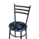 Ver imagem 5 de 2 Cadeiras para Mesa Epoxi Preta Assento Floral:floral Preto