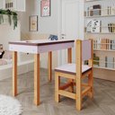 Ver imagem 1 de Kit Escrivaninha Infantil Lola com Cadeira Infantil Manu - Rosa