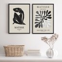 Ver imagem 2 de Kit 2 Quadros Minimalistas Preto e Cinza matisse 45x34cm:madeira Preta