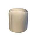 Ver imagem 1 de Puff Redondo Baú Não É Segredo Debrum Linho Bege 40x45 Ns0608