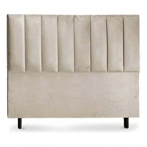 Cabeceira de Cama Box Roma Casal 140 Cm Suede Bege Eli Móveis e Decoração
