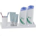 Ver imagem 2 de Porta Shampoo Suporte de Parede Banheiro Inox Branco F.max