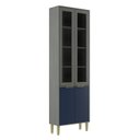 Ver imagem 2 de Paneleiro com Vidro 4 Portas Domus Espresso Móveis Cinza/Silver/Royal