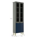 Ver imagem 3 de Paneleiro com Vidro 4 Portas Domus Espresso Móveis Cinza/Silver/Royal