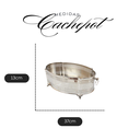 Ver imagem 4 de Cachepot Metal Trabalhado Pés Alças Médio Decorativo Plantas