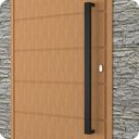 Ver imagem 7 de Puxador Inox U Para Porta Pivotante Preto Fosco 80cm