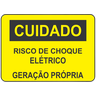 Placa Cuidado - Geração Própria - Energisa Cemig Enel Goias Celesc Eletrobras 25x18 CA 1mm 10un - 3