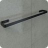Porta Toalha De Banho Para Banheiro Preto Fosco Plus - 2