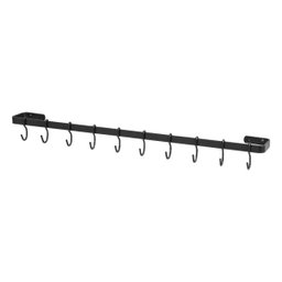 Porta Utensílios E Talheres De Parede 100cm 18 Ganchos preto - 2