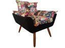 Ver imagem 2 de Poltrona Decorativa Opala Suede Composê Cerveja Pés Madeira Ms Decor