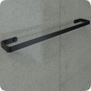 Ver imagem 2 de Porta Toalha De Banho Para Banheiro Preto Fosco Plus 60cm