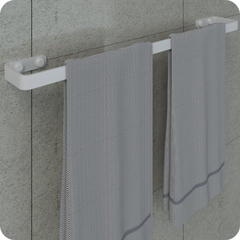 Porta Toalha De Banho Para Banheiro Branco Plus