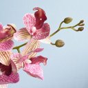 Ver imagem 5 de Arranjo de Orquídea Artificial Rosa 3D no Vaso Prateado Médio