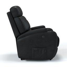 Poltrona do Papai Reclinável em Tecido Corino Cor Preta Reclinação Elétrica - Modelo Florença - 4