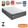 Cama Box Casal Colchão Mola Ensacada Bangkok Inducol + Box Sintético Branco (68x138x188) - 2