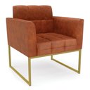 Ver imagem 1 de Poltrona Elisa Corano Base Metálica Industrial Dourado D03 - D’Rossi