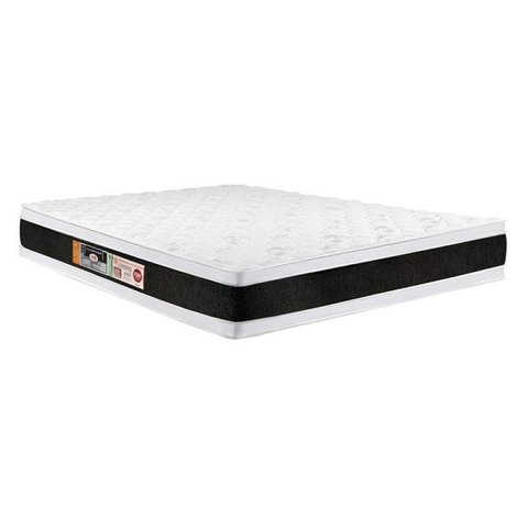 Colchão Viúva Castor Espuma D45 Black White Euro Double Face 27x128x188