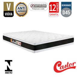 Colchão Viúva Castor Espuma D45 Black White Euro Double Face 27x128x188 - 2