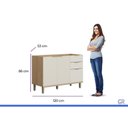 Ver imagem 3 de Gabinete Cozinha Modulado Balcão p/ Pia Bless 2PT 3g 120cm Jequitiba/Off Linea